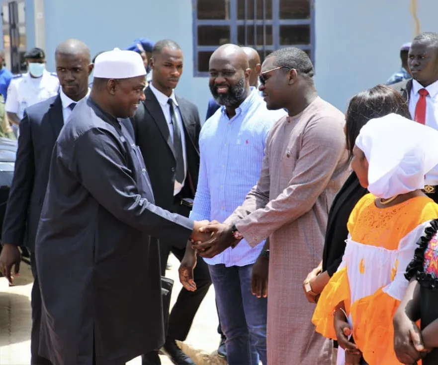 An outdoor greeting among participants