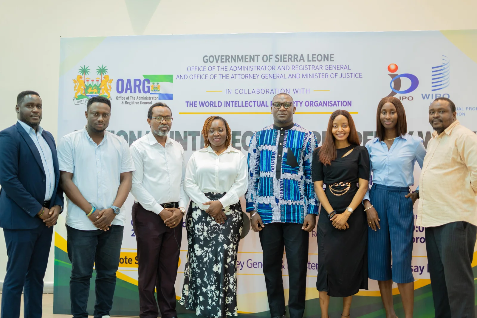 Participants posing together at the National IP Week venue