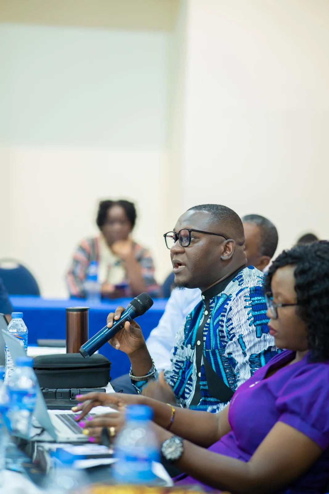 David Jeng listening during a session