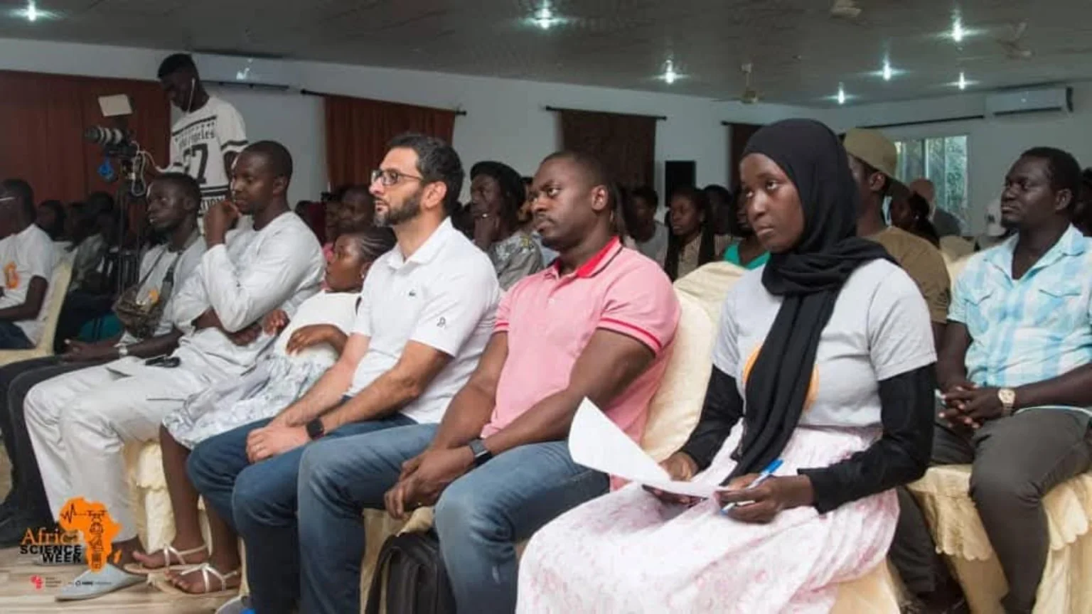 Audience members seated at Africa Science Week